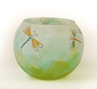 Dragonfly strawsilk glowpot